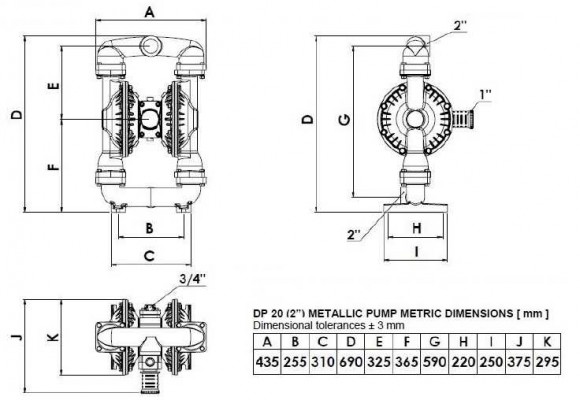 Bomba de membrana DiaPump DP 20 AL/TV Bomba de membrana DiaPump DP 20 AL/TV