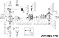 Cage à billes de guidage, PP + VTR, PHOENIX P700 Cage à billes de guidage, PP + VTR, PHOENIX P700