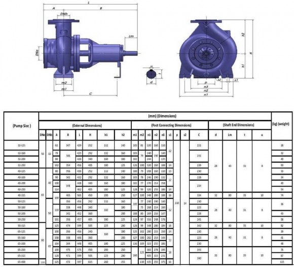 BTKF 50-125, 5.5 kW - Насос консольний одноступінчатий (3000) BTKF 50-125, 5.5 kW - Насос консольний одноступінчатий (3000)
