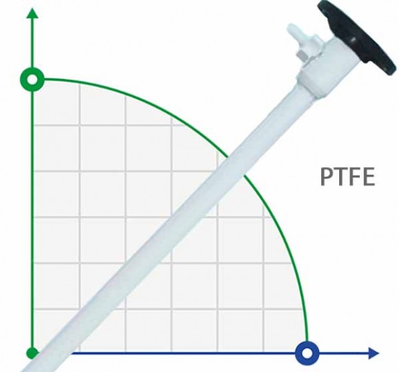 700 mm, PTFE, partie pompe HP (tuyau) à pomper pour fûts