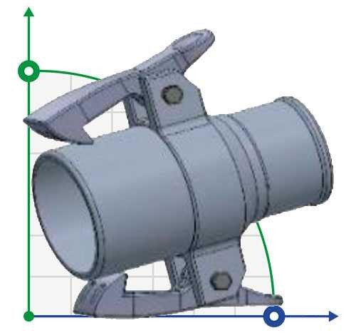 Ø90mm Male A Part Coupling for 90mm- 3,5 inch Layflat Hose - 4 Clamp
