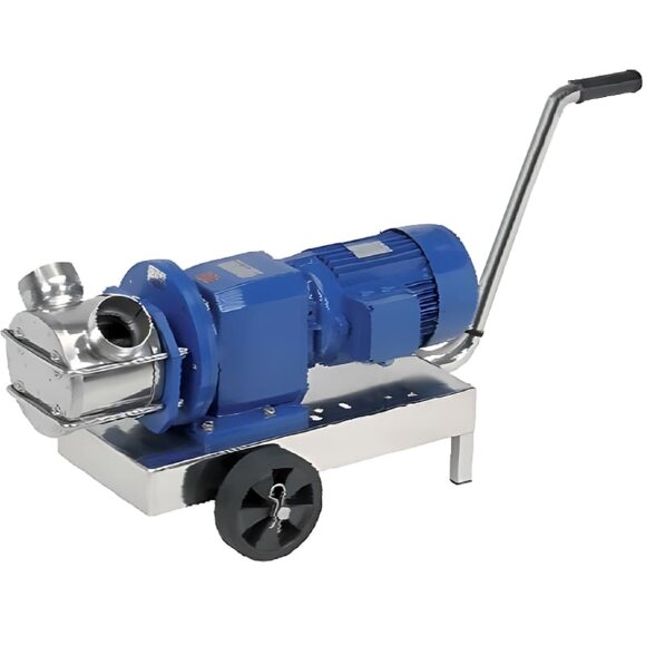 Pompe à impulseur pour savon liquide, lotion, crème, shampoing LIVERANI RID MAXI 80 NR TF 4,0kW, 470tr/min, 380V avec réducteur, sur chariot Pompe à impulseur pour savon liquide, lotion, crème, shampoing LIVERANI RID MAXI 80 NR TF 4,0kW, 470tr/min, 380V avec réducteur, sur chariot