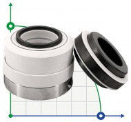 Торцеве ущільнення PTFE сильфонне R-WB2R 35, SIC/SIC, PTFE, 304 Торцеве ущільнення PTFE сильфонне R-WB2R 35, SIC/SIC, PTFE, 304