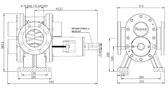 Kupar KHP Jam Gear Pump 4 Inch 7.5-75m3/h Kupar KHP Jam Gear Pump 4 Inch 7.5-75m3/h