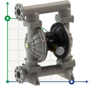 Bomba de membrana PHOENIX P1000 PP SANTOPRENE+PTFE/NBR para lejía, 1050 l/min Bomba de membrana PHOENIX P1000 PP SANTOPRENE+PTFE/NBR para lejía, 1050 l/min