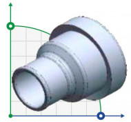 Ø32mm Partie B - Raccord Filetage Femelle 32mm - Tuyau Droit 1.25