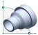 Ø32mm Parte B - Acoplamiento Rosca Hembra 32mm - Manguera Recta 1.25"