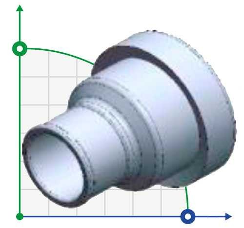 Ø32mm Parte B - Acoplamiento Rosca Hembra 32mm - Manguera Recta 1.25"