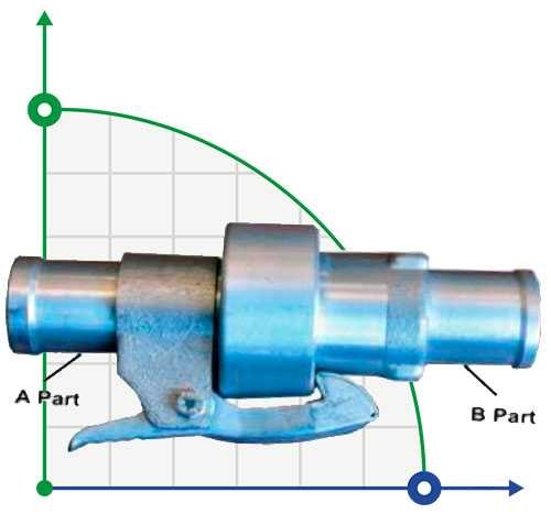 Ø32mm Partie B - Raccord Filetage Femelle 32mm - Tuyau Droit 1.25"