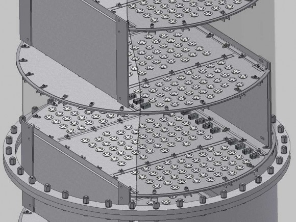 Valve plate ADV® 600 mm for columns, design, manufacture Valve plate ADV® 600 mm for columns, design, manufacture