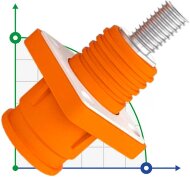 JC-CN08-S-01-LD, conector CC de 200 A, 1500 V, toma de batería, tipo tornillo, naranja JC-CN08-S-01-LD, conector CC de 200 A, 1500 V, toma de batería, tipo tornillo, naranja