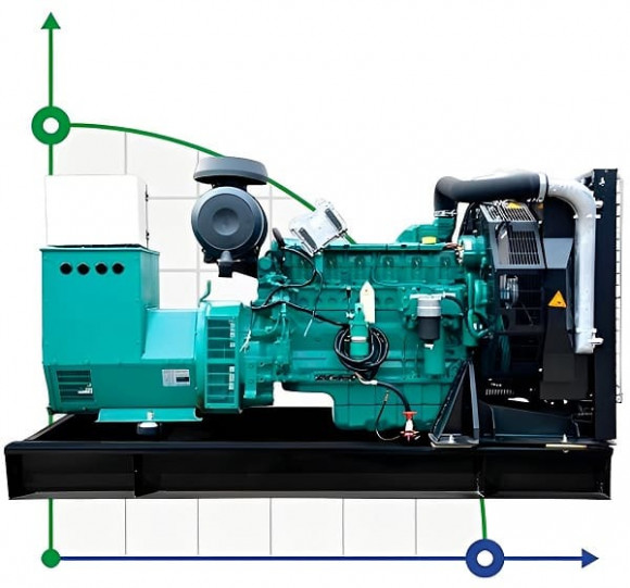 Generador diesel industrial XHYV-280GF con ATS, motor Volvo 350kVA, 280kW, 380V/50HZ tipo abierto