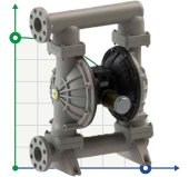 Bomba de membrana PHOENIX P1000 PP SANTOPRENE+PTFE/PTFE para lejía, 1050 l/min Bomba de membrana PHOENIX P1000 PP SANTOPRENE+PTFE/PTFE para lejía, 1050 l/min