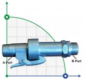 Sistema de conexión rápida para rociador de 1 pulgada con válvula de retención de entrada, rosca hembra Sistema de conexión rápida para rociador de 1 pulgada con válvula de retención de entrada, rosca hembra
