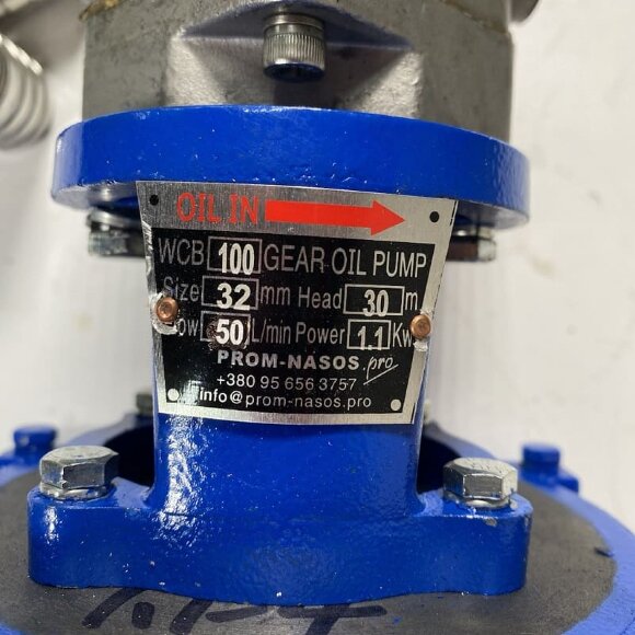 Edelstahl-Zahnradpumpe zum Umfüllen von Motoröl WCB-100/380V 50Hz, 50 l/min, 30 m, AISI 304, 1,1 kW, 1400 U/min, Ex Edelstahl-Zahnradpumpe zum Umfüllen von Motoröl WCB-100/380V 50Hz, 50 l/min, 30 m, AISI 304, 1,1 kW, 1400 U/min, Ex