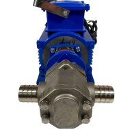 Pompa zębata ze stali nierdzewnej do przepompowywania oleju silnikowego WCB-100/380V 50Hz, 50 l/min, 30 m, AISI 304, 1,1 kW, 1400 obr./min, Ex Pompa zębata ze stali nierdzewnej do przepompowywania oleju silnikowego WCB-100/380V 50Hz, 50 l/min, 30 m, AISI 304, 1,1 kW, 1400 obr./min, Ex