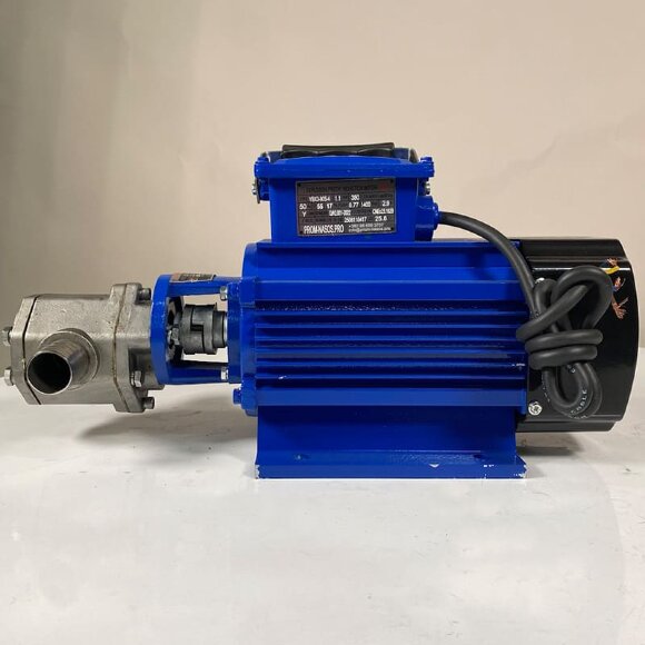 Edelstahl-Zahnradpumpe zum Umfüllen von Motoröl WCB-100/380V 50Hz, 50 l/min, 30 m, AISI 304, 1,1 kW, 1400 U/min, Ex Edelstahl-Zahnradpumpe zum Umfüllen von Motoröl WCB-100/380V 50Hz, 50 l/min, 30 m, AISI 304, 1,1 kW, 1400 U/min, Ex