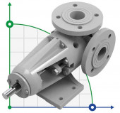 Шестеренчатий насос Kupar KIPK 1 1/2 дюйма-C, AISI 316, 0,4-4 м3/год для в’язких хімічних продуктів