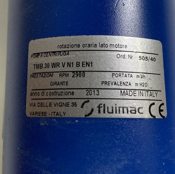 Kreiselpumpe FLUIMAC FMB-30-WR-V-N1-B-N mit Magnetkupplung (Argal TMB 30) Kreiselpumpe FLUIMAC FMB-30-WR-V-N1-B-N mit Magnetkupplung (Argal TMB 30)