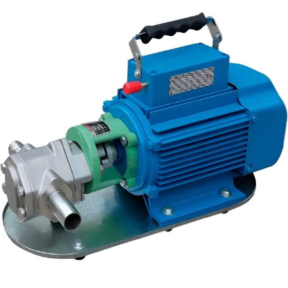 Pompe à engrenages en acier inoxydable pour le pompage de liquides chimiques WCB-50/380V 50Hz, 50 l/min, 30 m, AISI 304, 0,55 kW, 2900 tr/min, Ex