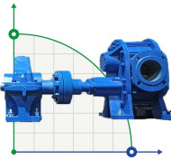 Pump P6-PPV on a frame with a gearbox, without a motor