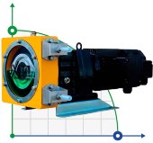 Bomba industrial de manguera JXHIN-10-SS-NR-P, 57 l/h, 0,37 kW, 10 bar, 380V