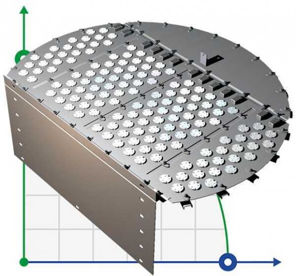 EDV® (ADV®) valve plate 1400 mm for distillation, rectification, cracking processes