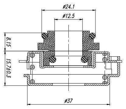 Pump seal Grundfos CM, CME and Boosters R-706D 12, SIC/SIC, VITON, 304