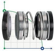 Double mechanical seal R-208 25, SIC/SIC/SIC/SIC, VITON, 304, d7=41 Double mechanical seal R-208 25, SIC/SIC/SIC/SIC, VITON, 304, d7=41