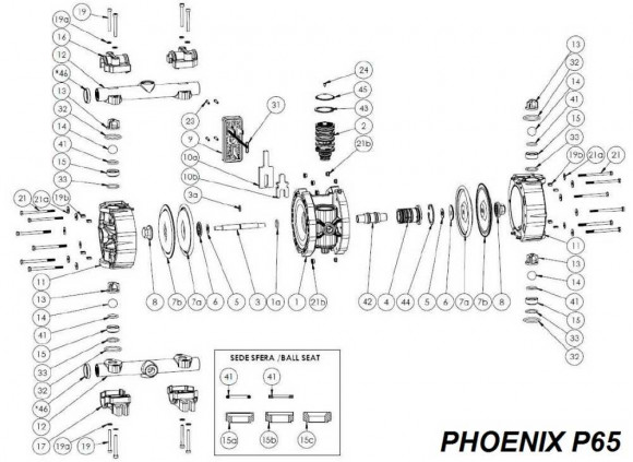 Кольцевая прокладка, AISI, PHOENIX P07, P18, P50, P65, P100, P101, P160, P250