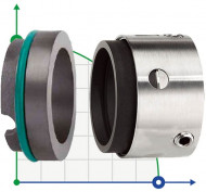 Sello de eje de resorte múltiple R-58U 28, CAR/SIC, EPDM, 304, ВО Sello de eje de resorte múltiple R-58U 28, CAR/SIC, EPDM, 304, ВО