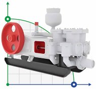 High pressure pump NB-80 for circulation of drilling mud in the well