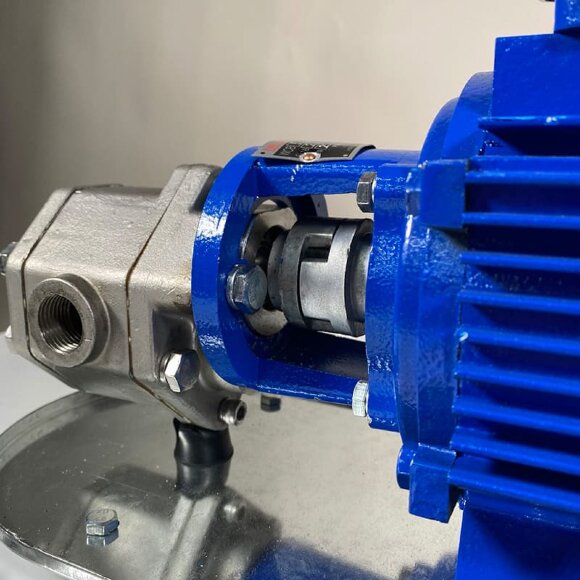 Stainless steel gear pump for pumping viscous liquids WCB-50/220V 50Hz, 25 l/min, 30 m, AISI 304, 0.55 kW, 1400 rpm, Ex Stainless steel gear pump for pumping viscous liquids WCB-50/220V 50Hz, 25 l/min, 30 m, AISI 304, 0.55 kW, 1400 rpm, Ex