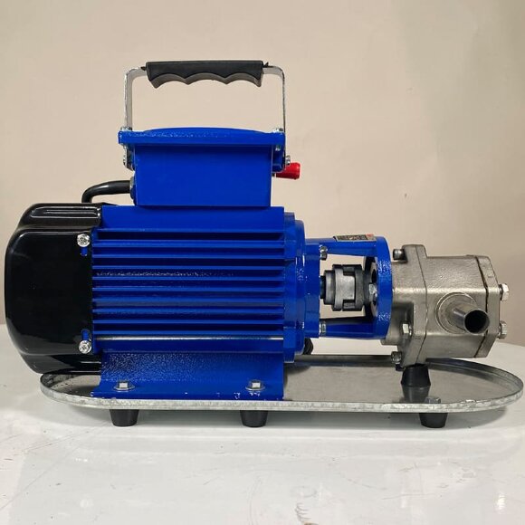 Stainless steel gear pump for pumping viscous liquids WCB-50/220V 50Hz, 25 l/min, 30 m, AISI 304, 0.55 kW, 1400 rpm, Ex Stainless steel gear pump for pumping viscous liquids WCB-50/220V 50Hz, 25 l/min, 30 m, AISI 304, 0.55 kW, 1400 rpm, Ex