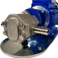 Pompa zębata ze stali nierdzewnej do pompowania cieczy lepkich WCB-50/220V 50Hz, 25 l/min, 30 m, AISI 304, 0,55 kW, 1400 obr./min, Ex Pompa zębata ze stali nierdzewnej do pompowania cieczy lepkich WCB-50/220V 50Hz, 25 l/min, 30 m, AISI 304, 0,55 kW, 1400 obr./min, Ex