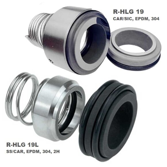 Shaft seal Hilge R-HLG 19, L, SS/CAR, EPDM, 304, 2H