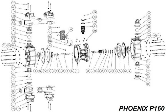 Гайка, AISI, PHOENIX P07, P18, P30, P50, P65, P100, P101, P160, P250
