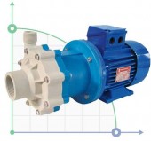 A centrifugal pump with magnetic clutch CM MAG-P30 PP 35 m3 / h (583 l / min) head 23.6 m A centrifugal pump with magnetic clutch CM MAG-P30 PP 35 m3 / h (583 l / min) head 23.6 m