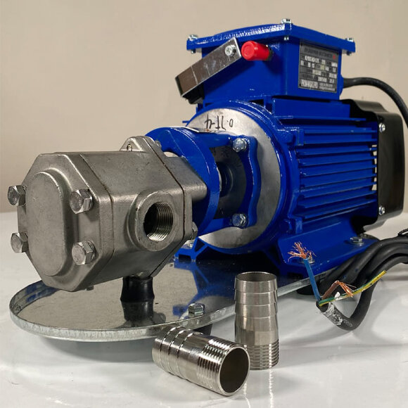 Насос для перекачки вязких жидкостей WCB-75/220В 50Гц, 37,5 л/мин, 30 м, AISI 304, 0,75 кВт, 1400 об/мин, Ex нержавеющий, шестеренчатый Насос для перекачки вязких жидкостей WCB-75/220В 50Гц, 37,5 л/мин, 30 м, AISI 304, 0,75 кВт, 1400 об/мин, Ex нержавеющий, шестеренчатый