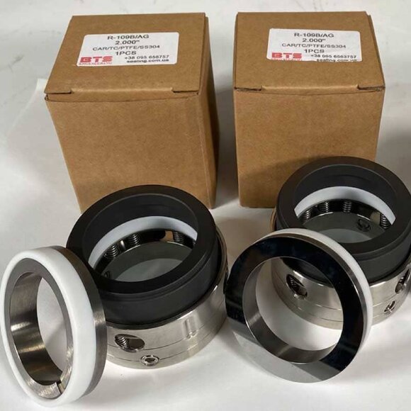 Високотемпературне механічне ущільнення R-109B 2, CAR/TC, PTFE, 304, AG