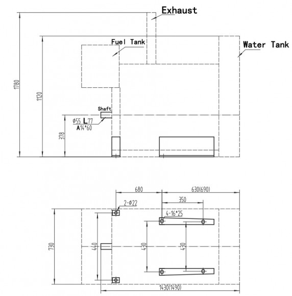 Silnik Diesla do przepompowni PD 6102TL 165kW, 3000rpm z WOM Silnik Diesla do przepompowni PD 6102TL 165kW, 3000rpm z WOM