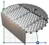 Valve plate EDV® ADV® 2200 mm for distillation, rectification, cracking Valve plate EDV® ADV® 2200 mm for distillation, rectification, cracking