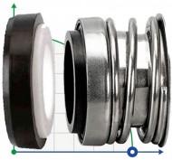 Gleitringdichtung R-16 3/4, CAR/CER, NBR, 304 Gleitringdichtung R-16 3/4, CAR/CER, NBR, 304