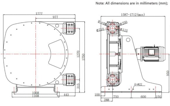 Industrielle Schlauchpumpe JXHIN-125-CI+SS-F-NR-P, 66 m3/h, 22 kW, 16 bar, 380V Industrielle Schlauchpumpe JXHIN-125-CI+SS-F-NR-P, 66 m3/h, 22 kW, 16 bar, 380V