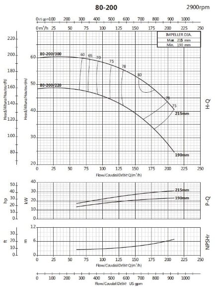 Console pump for circulation BSM 80-200/220 (144/39.2), 22kW, 2900