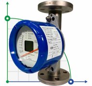 DN25 Flow meter rotameter stainless steel KLZZ PN6 (liquid alcohol mixture C2H5OH 96%), 160-1600 l/h, 4-20mA, Ex DN25 Flow meter rotameter stainless steel KLZZ PN6 (liquid alcohol mixture C2H5OH 96%), 160-1600 l/h, 4-20mA, Ex