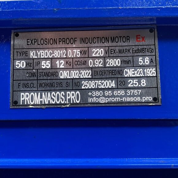 Edelstahl-Zahnradpumpe zum Pumpen von Pflanzenöl WCB-75/220V 50Hz, 75 l/min, 30 m, AISI 304, 0,75 kW, 2900 U/min, Ex Edelstahl-Zahnradpumpe zum Pumpen von Pflanzenöl WCB-75/220V 50Hz, 75 l/min, 30 m, AISI 304, 0,75 kW, 2900 U/min, Ex