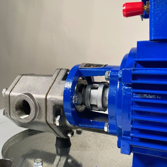 Edelstahl-Zahnradpumpe zum Pumpen von Pflanzenöl WCB-75/220V 50Hz, 75 l/min, 30 m, AISI 304, 0,75 kW, 2900 U/min, Ex Edelstahl-Zahnradpumpe zum Pumpen von Pflanzenöl WCB-75/220V 50Hz, 75 l/min, 30 m, AISI 304, 0,75 kW, 2900 U/min, Ex