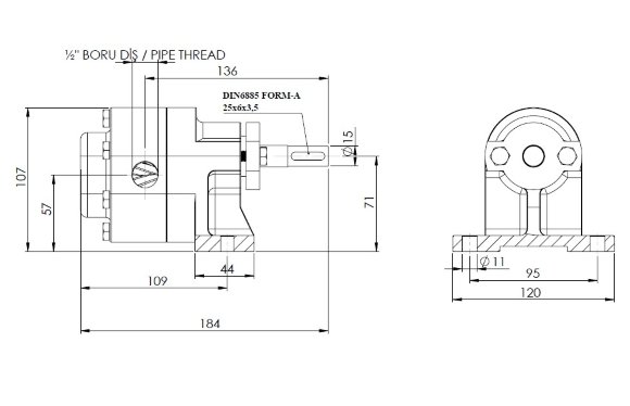 Pompa zębata ze stali nierdzewnej Kupar KHP 1/2 in-C, AISI 316, 0,19-0,5 m3/h