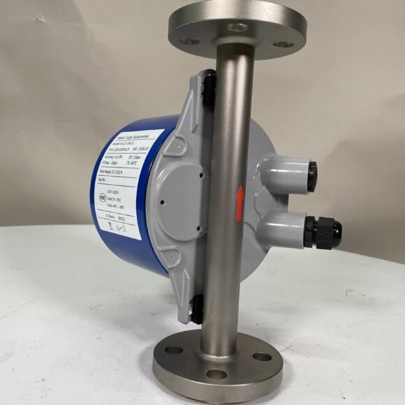 DN15 stainless steel flow meter rotameter KLZZ PN6 (liquid alcohol mixture C2H5OH 92%), 11-110 l/h, 4-20mA, Ex DN15 stainless steel flow meter rotameter KLZZ PN6 (liquid alcohol mixture C2H5OH 92%), 11-110 l/h, 4-20mA, Ex